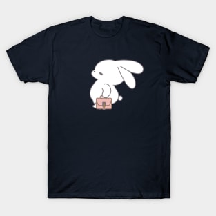 Cute Bunny Rabbit Go Home From Work T-Shirt